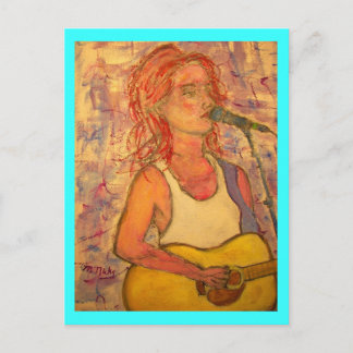 Carte Postale Fille Zen Acoustique