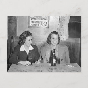 Carte Postale Filles au bar, 1940