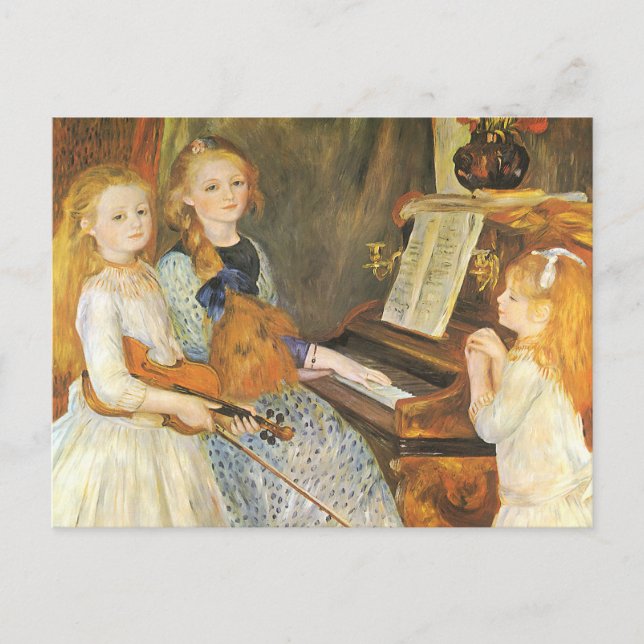 Carte Postale Filles de Catulle Mendes par Pierre Renoir (Devant)
