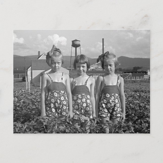 Carte Postale Filles de la ferme, 1939 (Devant)