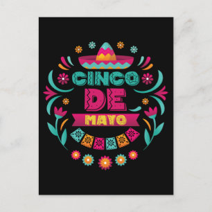 Carte Postale Filles de la Fiesta Mexicaine Joyeuses Cinco De Ma