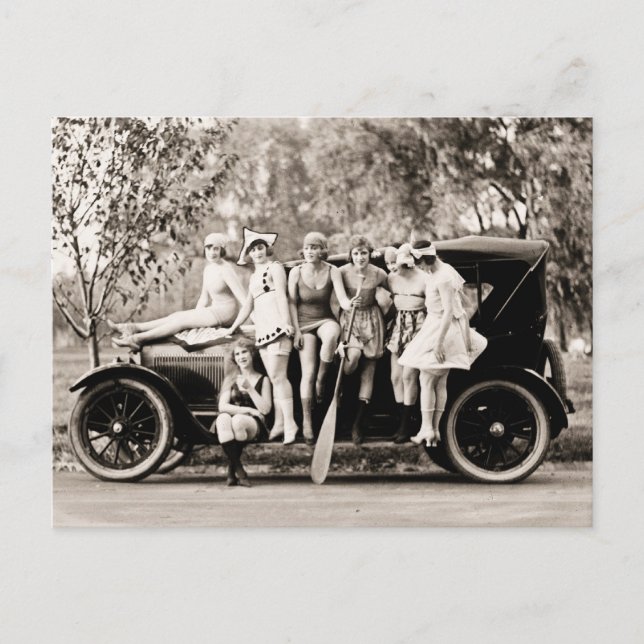 Carte Postale Filles de Mack Sennett baignant le cru de la Reine (Devant)