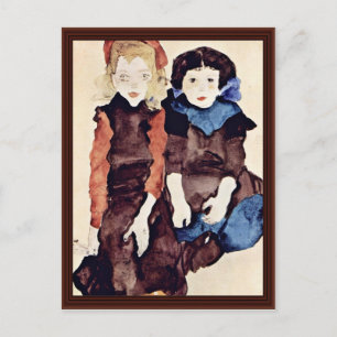Carte Postale Filles De Schiele Egon