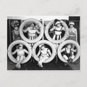 Carte Postale Filles Flapper en maillot de bain