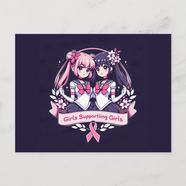 Carte Postale Filles Soutien aux filles (Devant)