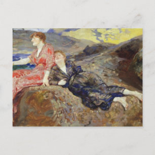 Carte Postale Filles sur le rivage, c.1884-85