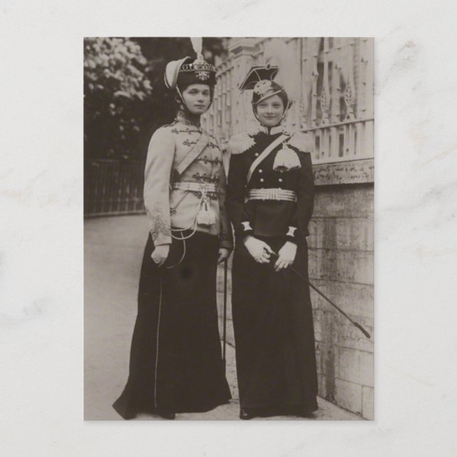 Carte Postale Filles Tsar OLGA & TATIANA Romanov Russie #279 (Devant)