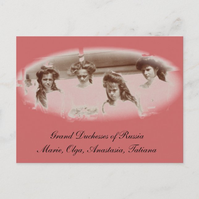 Carte Postale Filles Tsar OTMA Romanov Russie #267 (Devant)