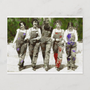 Carte Postale Filles vintages - Amusants, Art Féministe