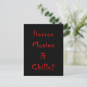 Carte Postale Films d'horreur & des frissons ?
