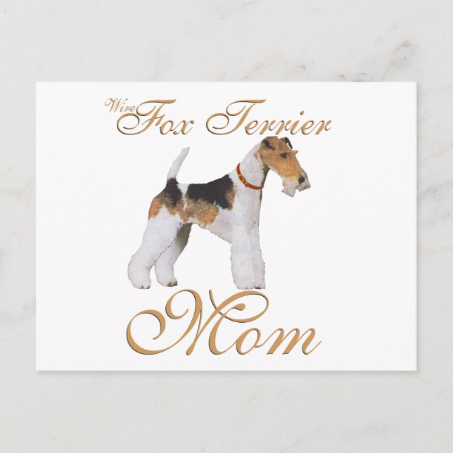 Carte Postale Fils Fox Terrier Fête des Mères (Devant)