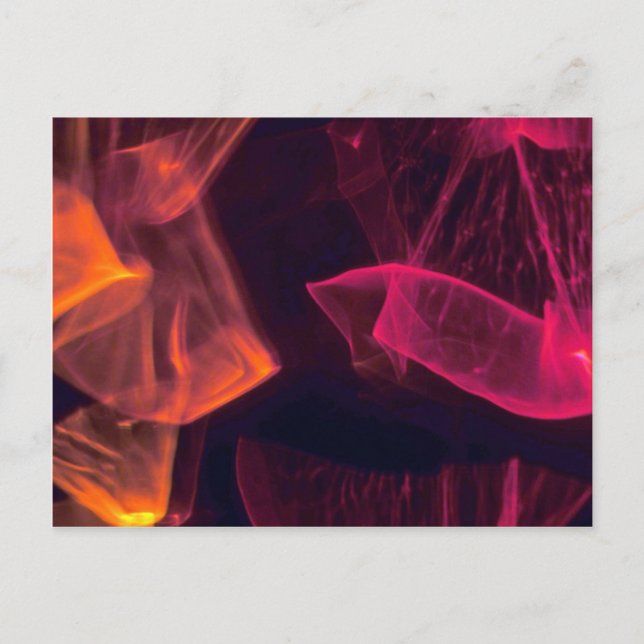 Carte Postale Fils translucides rouge-orange (Devant)