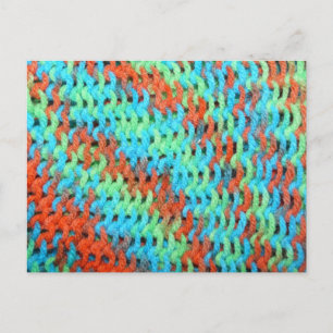 Carte Postale Fils tricotés aux couleurs vives