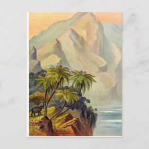 Carte Postale Fin 1882 du monde d'Ernst Haeckel