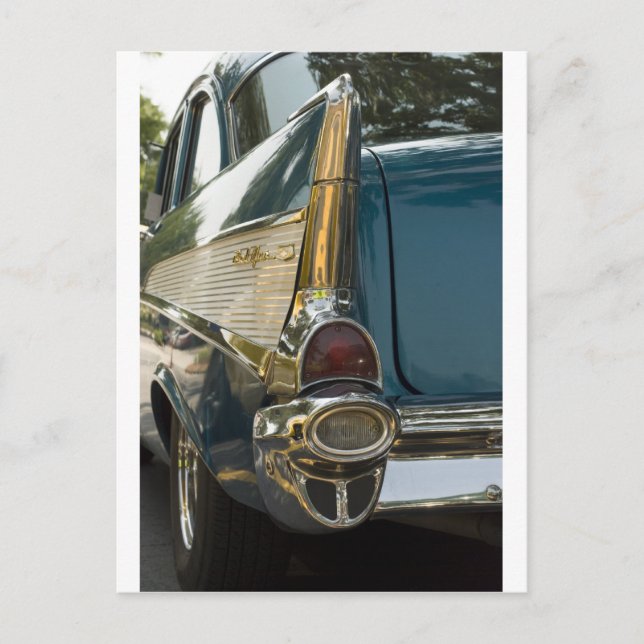 Carte Postale Fin Chevy Bel Air Tail (Devant)