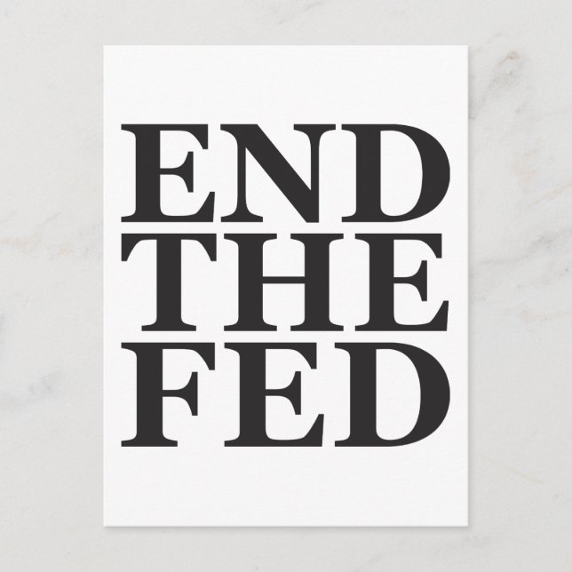 Carte Postale Fin de la Fed - Noir (Devant)