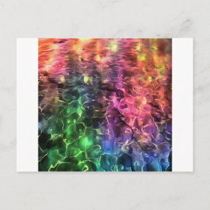 Carte Postale Fin De L'Art Abstrait Arc-En-Ciel