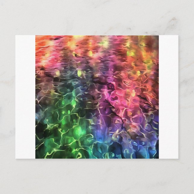 Carte Postale Fin De L'Art Abstrait Arc-En-Ciel (Devant)