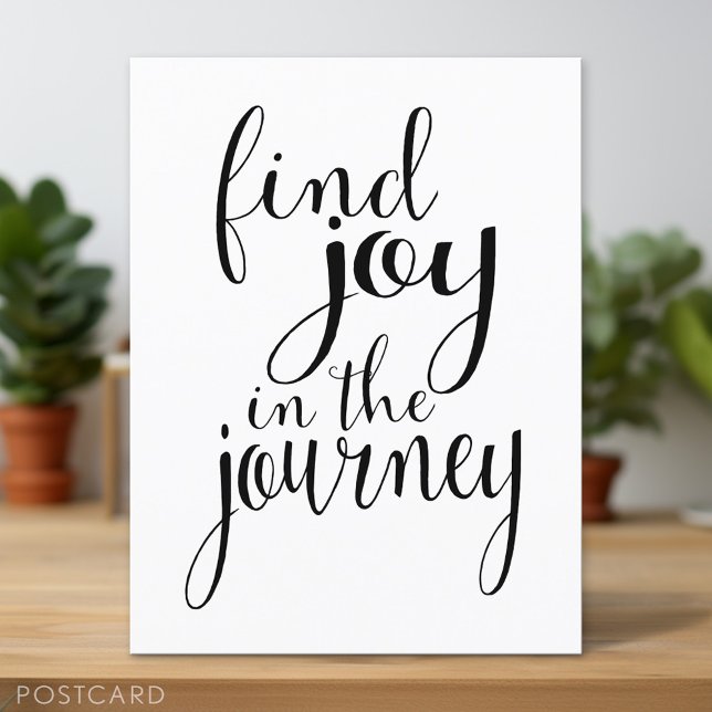 Carte Postale Find Joy in the Journey - Inspirational Quote (Personalized Postcard)