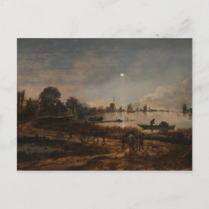 Carte postale fine art fleuve van der Neer