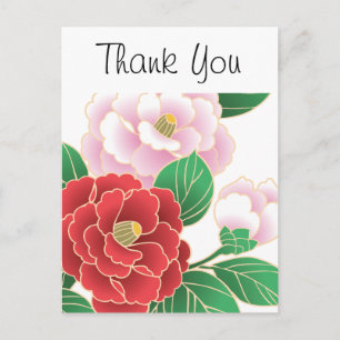 Carte Postale Fine Japonaise mignon Cool Girl Retro Floral