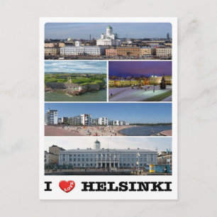 Carte Postale Finlande - Helsinki - Helsingfors - I Love -