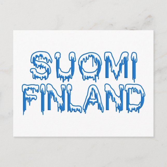 Carte postale Finlande neigeuse, personnaliser (Devant)