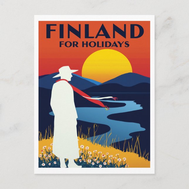 Carte Postale Finlande pour les vacances Paysage d'été (Devant)