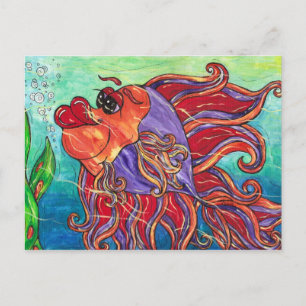 Carte Postale Finny the Fighting Fish Postcard