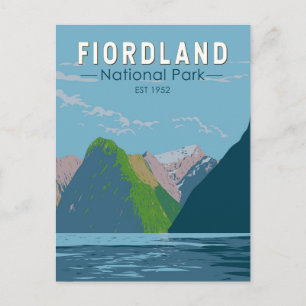 Carte Postale Fiordland National Park Nouvelle-Zélande Travel Ar