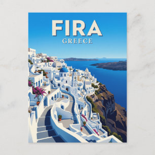 Carte Postale Fira, Santorin Grèce