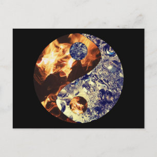 Carte postale Fire & Ice Yin Yang