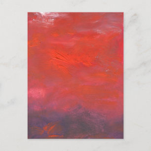 Carte Postale Fire in the Sky Purple and Red Abstract Landscape