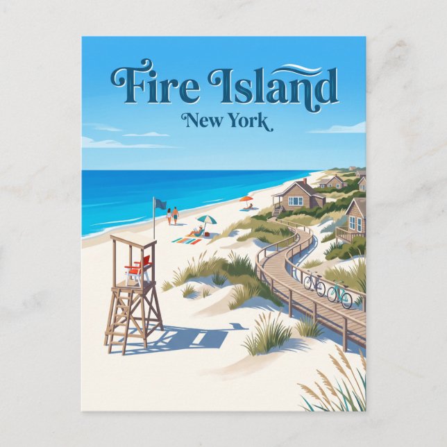 Carte Postale Fire Island New York (Devant)