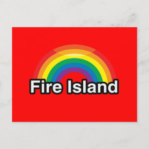 CARTE POSTALE FIRE ISLAND PRIDE LGBT RAINBOW