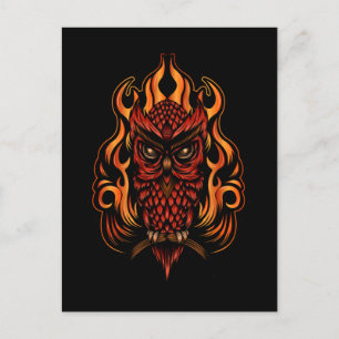 Carte Postale Fire owl