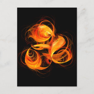 Carte postale Fireball Art Abstrait
