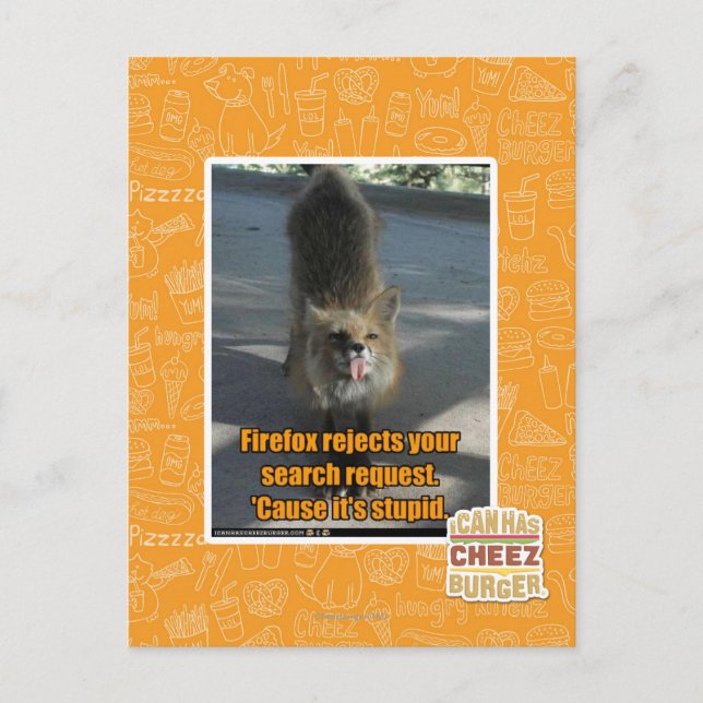 Carte Postale Firefox rejette (Devant)