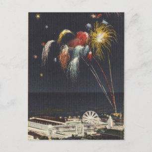 Carte Postale Fireworks de Coney Island