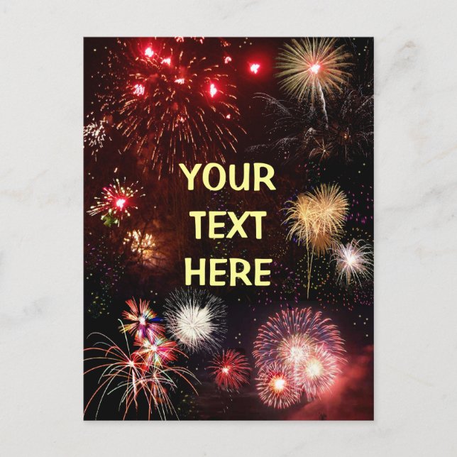 Carte Postale Fireworks personnalisables (Devant)