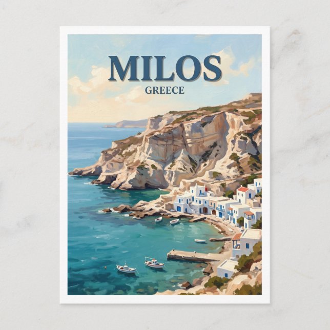 Carte Postale Firopotamos Milos Grèce (Devant)