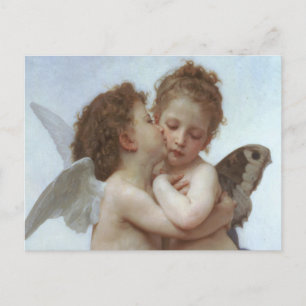Carte Postale First Kiss - Belle peinture d'ange