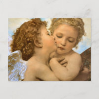 First Kiss (détail d'ange) par Bouguereau