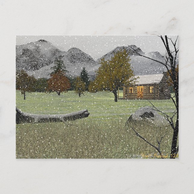 Carte Postale First Snowfall Postcard (Devant)