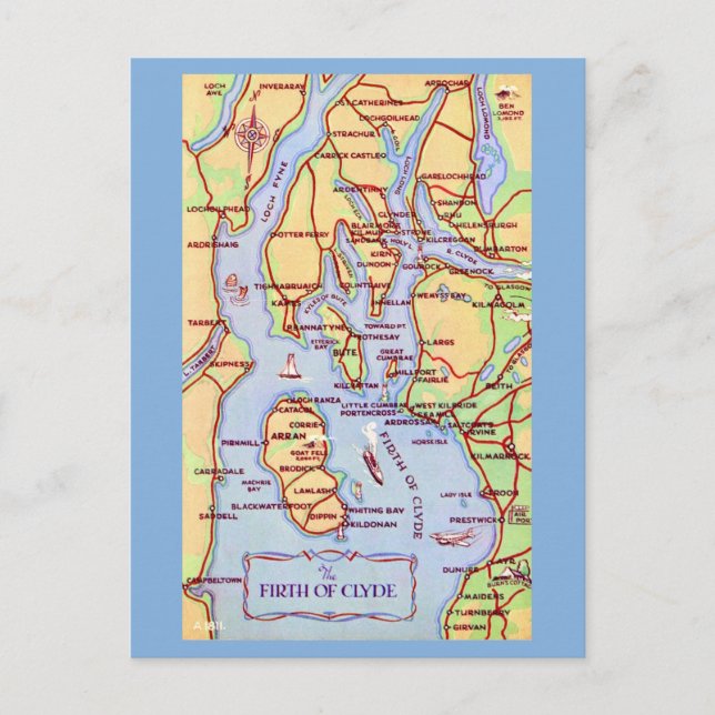 Carte Postale Firth of Clyde en Écosse (Devant)