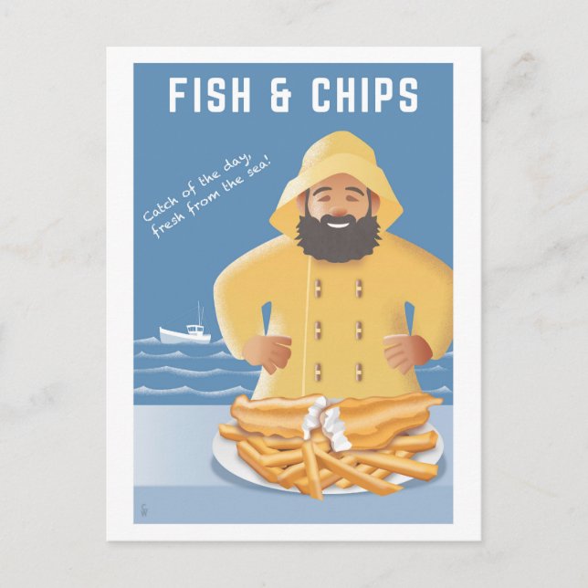 Carte postale Fish and Chips (Devant)