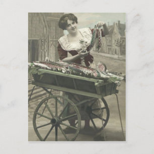 Carte Postale Fish Cart Street Church Poisson d'avril