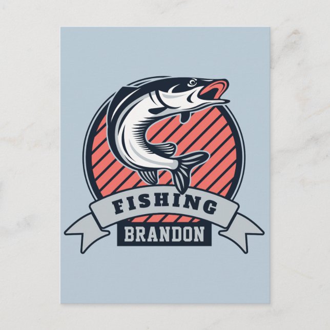 Carte postale Fisher personnalisée (Devant)