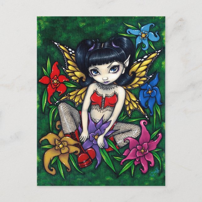 Carte postale "Fishnets and Flowers" (Devant)