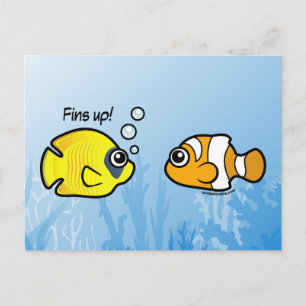 Carte Postale Fishy Robbery : Fins up!